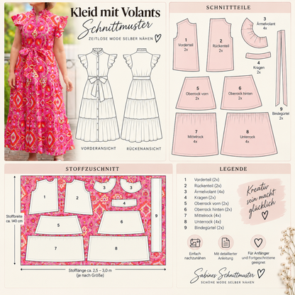 Sabines Sommerkleider Kollektion | 10 PDF-Schnittmuster