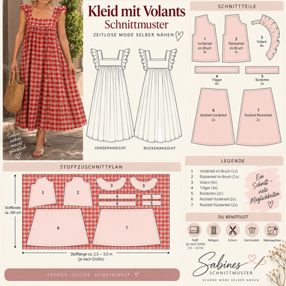 Sabines Sommerkleider Kollektion | 10 PDF-Schnittmuster
