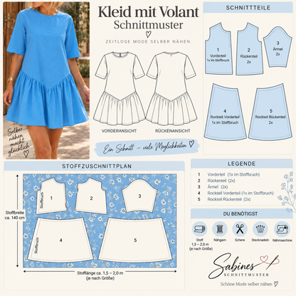 Sabines Sommerkleider Kollektion | 10 PDF-Schnittmuster