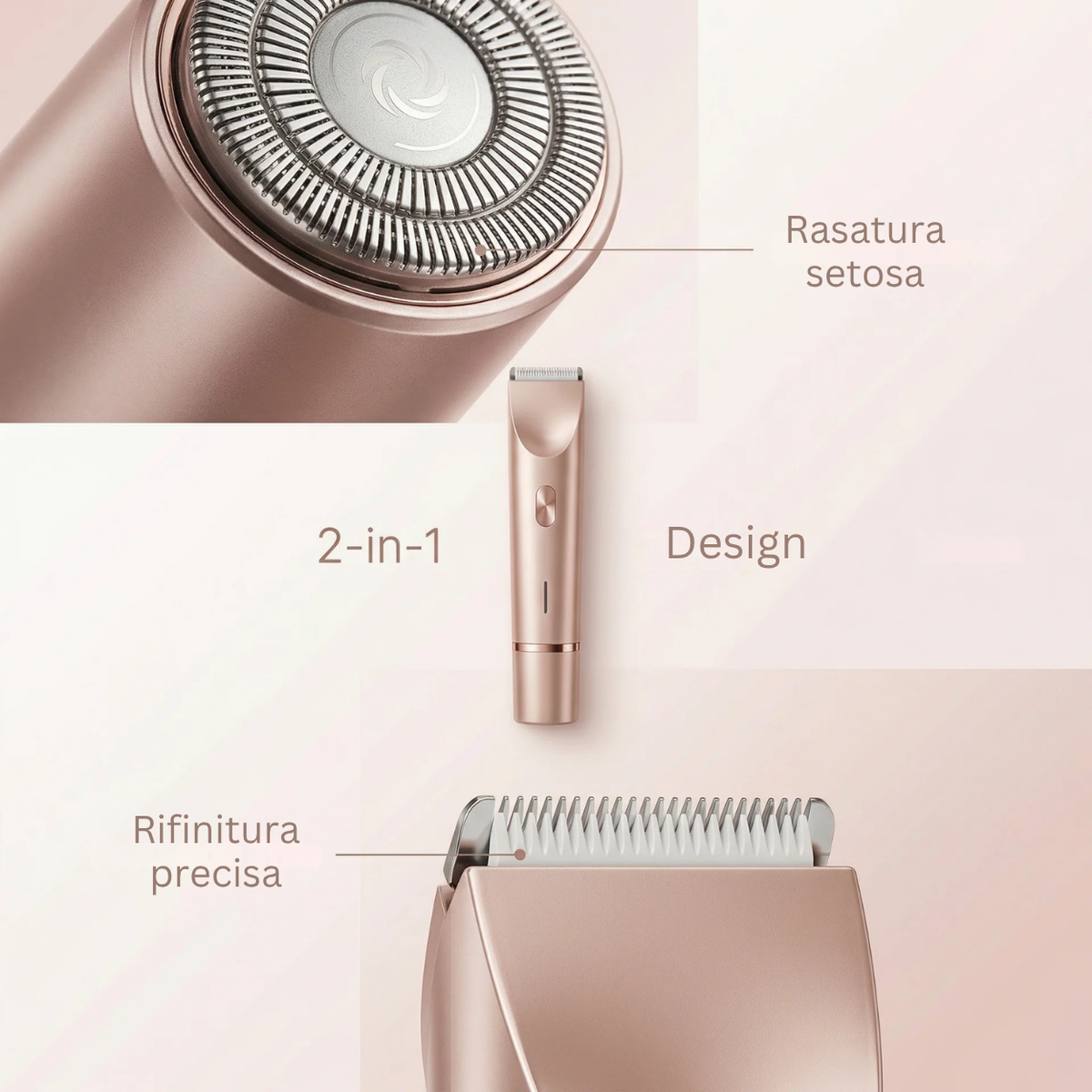 Lady Shaver Elettrico 2 in 1