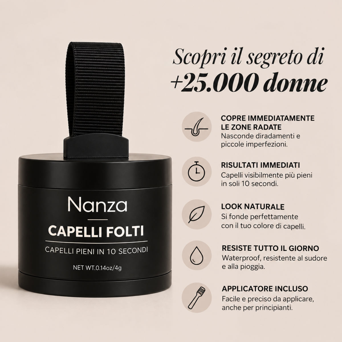 Capelli folti | Capelli pieni in 10 secondi