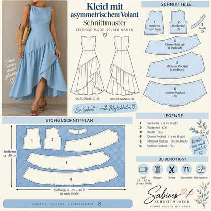 Sabines Sommerkleider Kollektion | 10 PDF-Schnittmuster